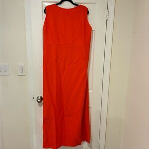 St. John Vibrant Orange Maxi Dress